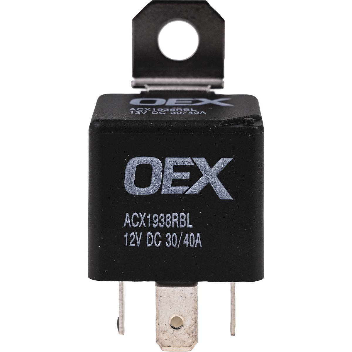 OEX Mini Relay 12V 5 Pin Change Over 30/40A (30 & 86 Terminals Are Reversed) Resistor Protected, Sealed ACX1938RBL