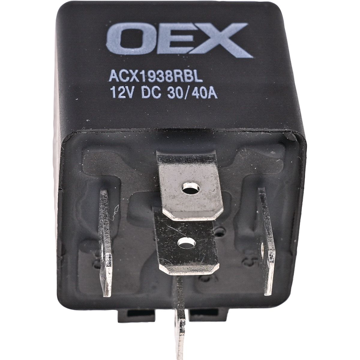 OEX Mini Relay 12V 5 Pin Change Over 30/40A (30 & 86 Terminals Are Reversed) Resistor Protected, Sealed ACX1938RBL