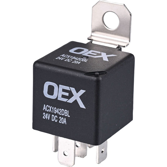 OEX Mini Relay 24V, 20A Normally Open - Diode Protected, Sealed ACX1942DBL
