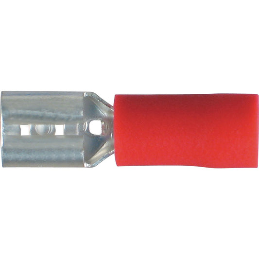 OEX Crimp Terminal Female Blade Red Terminal Entry 5 X 0.8mm Vinyl 100 Pce ACX3015