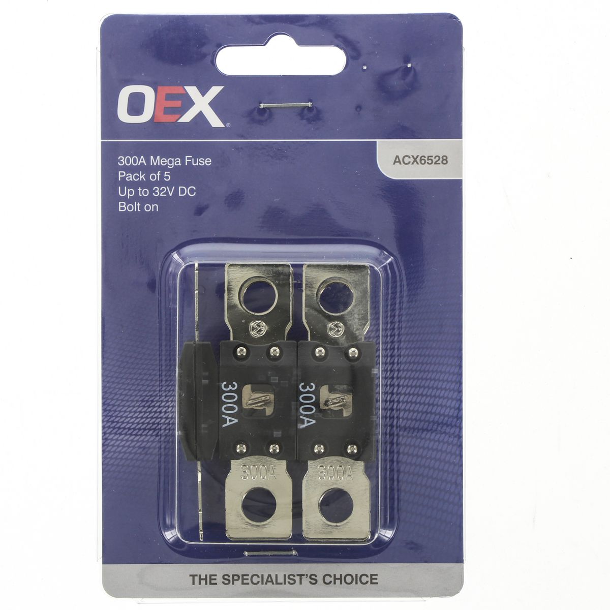 OEX Mega Fuse, 300A Bolt On - Pack Of 5 ACX6528