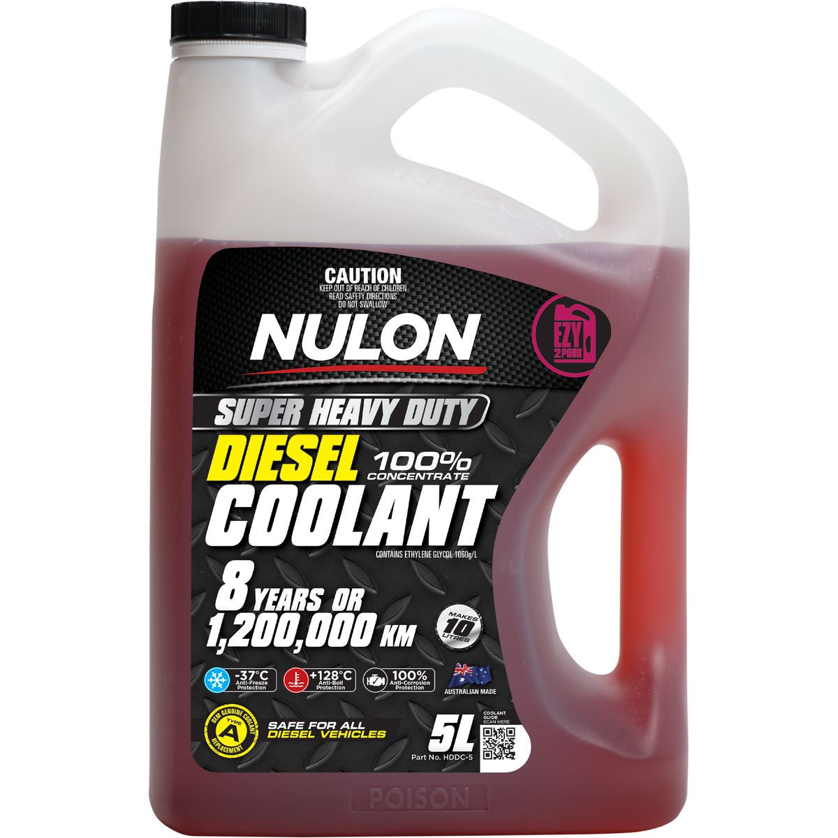 Nulon Super HD Diesel Coolant 100% Concentrate 5L HDDC-5