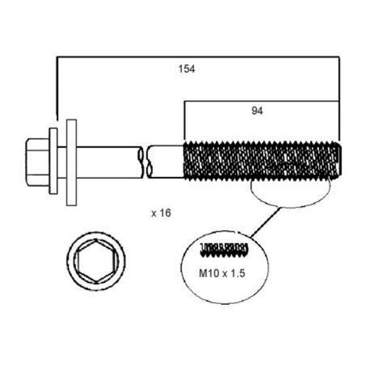 Permaseal Head Bolt Set HBS066