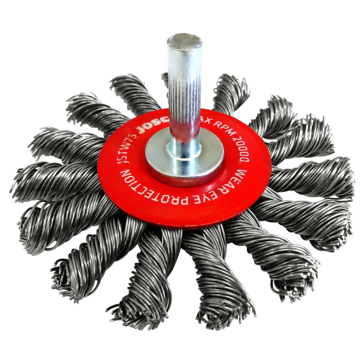 Josco 75mm High Speed Twistknot Wheel Brush JSTW75