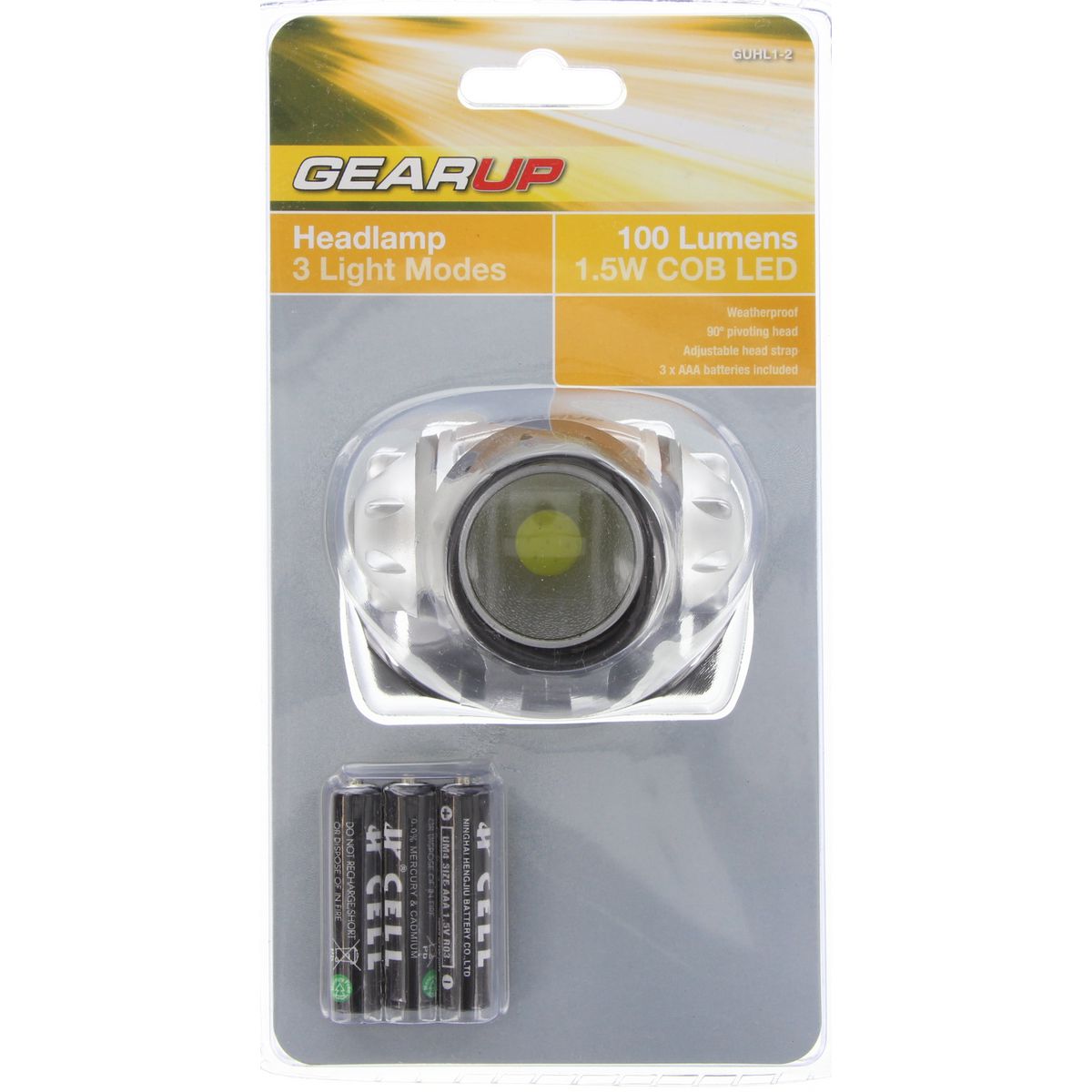 Gear Up Cob LED Head Lamp 1.5W GUHL1-2