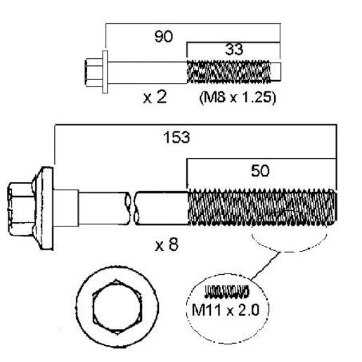 Permaseal Head Bolt Set (2 Required) HBS182H
