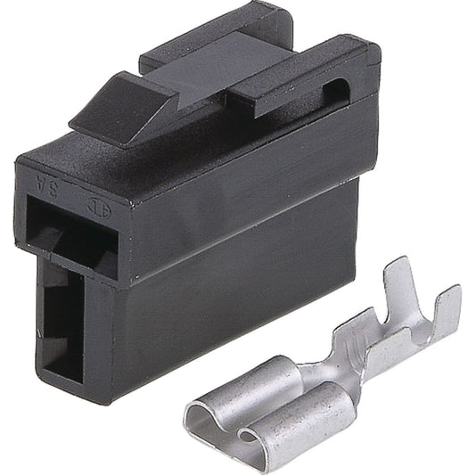 OEX Qc Connector Female Black 2 Pole - 10 Pce ACX2687BK