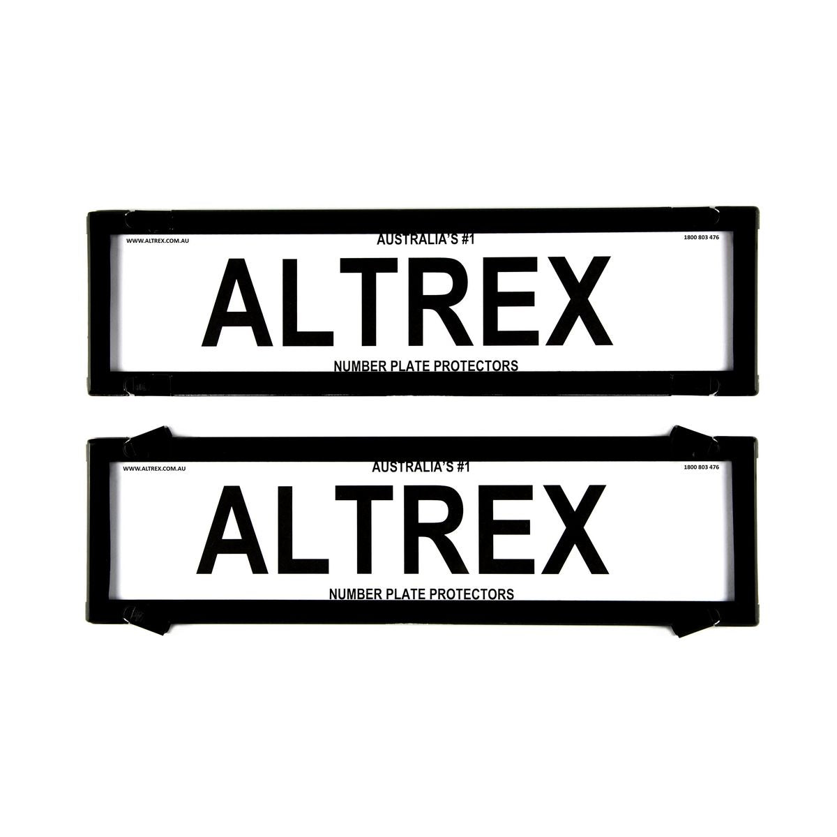 Altrex Number Plate Cover 6 Figure Black Without Lines Premium Dual Back NSW