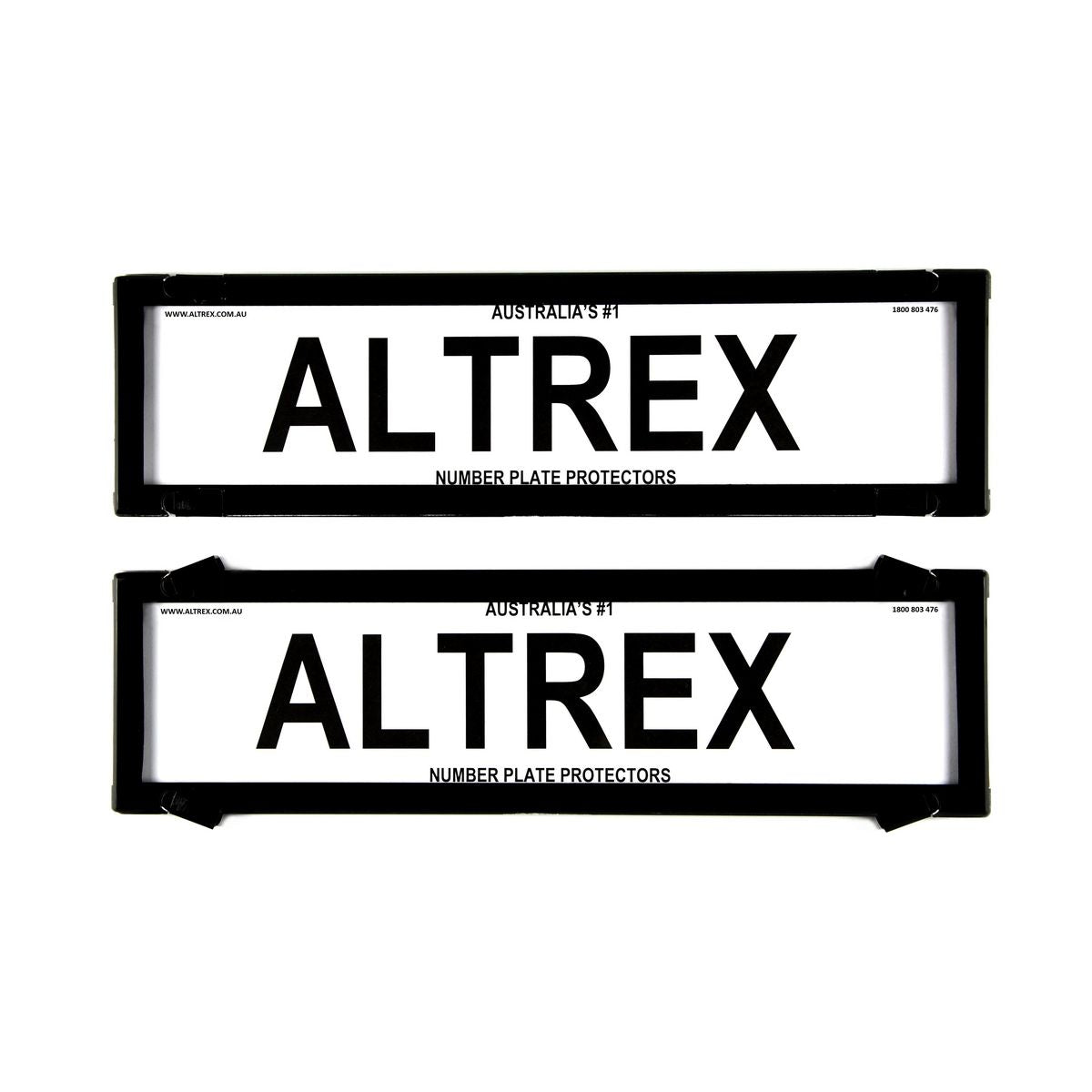 Altrex Number Plate Cover 6 Figure Black Without Lines Premium Dual Back NSW