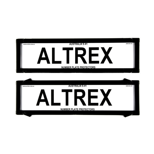 Altrex Number Plate Cover 6 Figure Black Without Lines Premium Dual Back NSW
