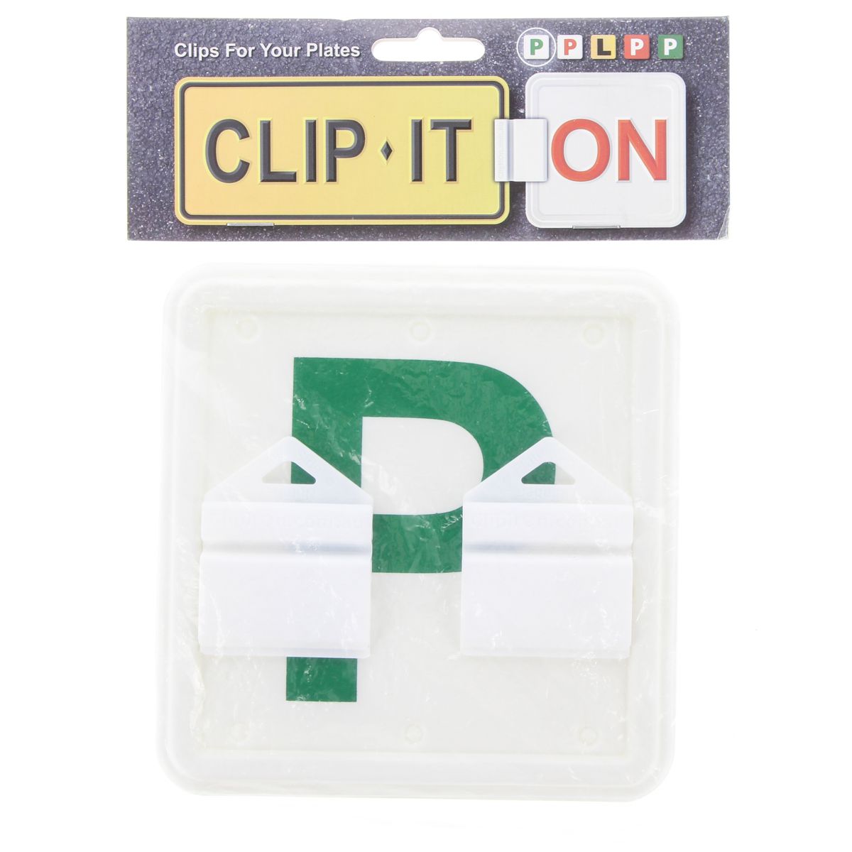 Clipit P-Plate Clips Green A/Q Pack of 2 2CGWP