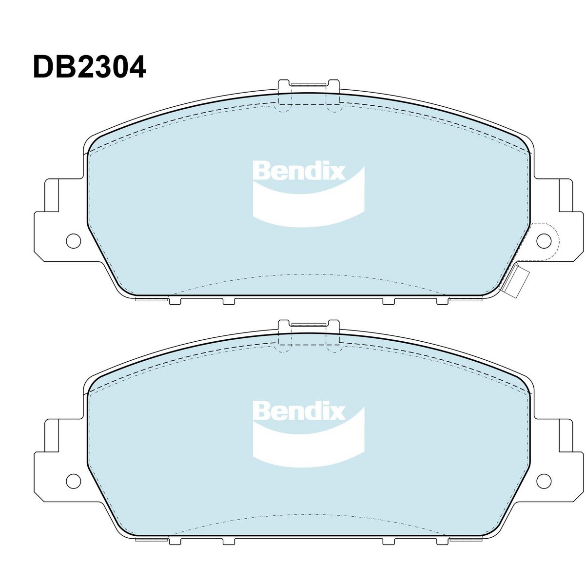 Bendix General CT Brake Pad Set Front DB2304 GCT