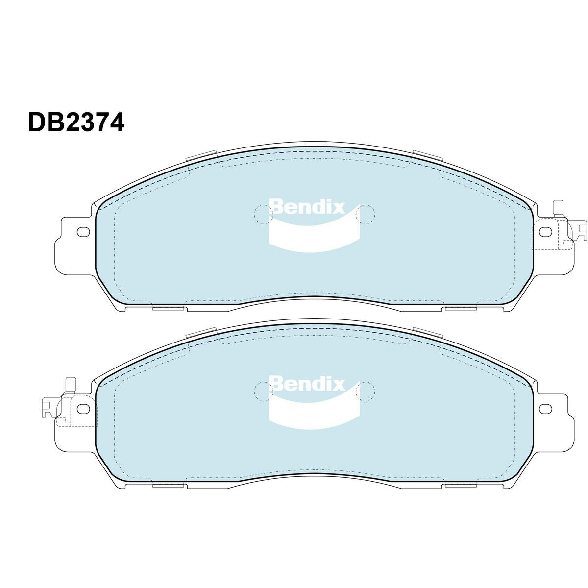Bendix 4x4 Brake Pad Set Front DB2374 -4WD