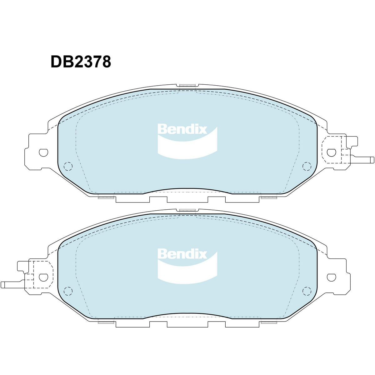 Bendix 4x4 Brake Pad Set Front DB2378 -4WD