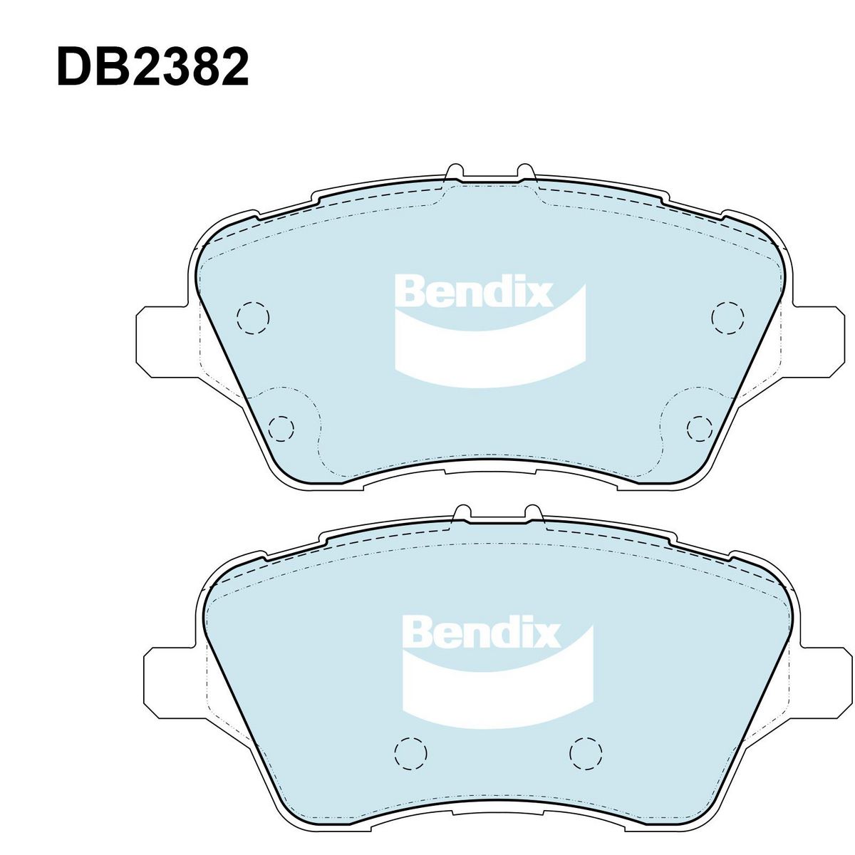 Bendix General CT Brake Pad Set Front DB2382 GCT