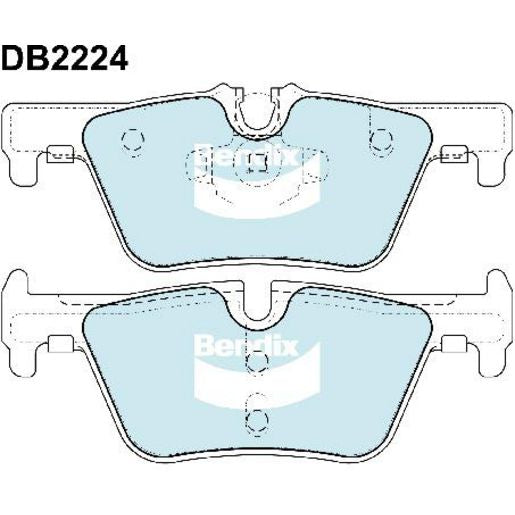 Bendix EURO Brake Pad Set Rear DB2224 EURO+