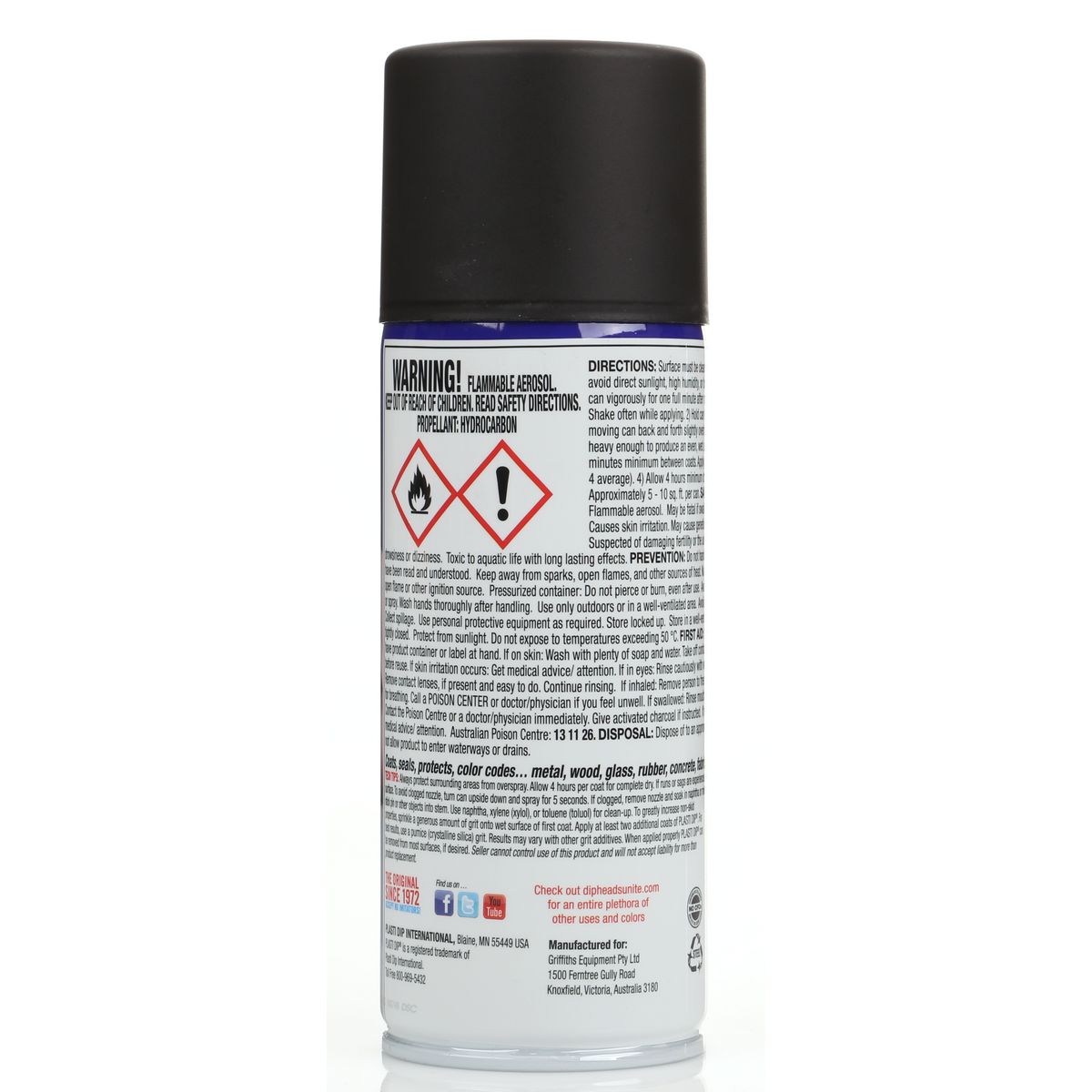 Plasti Dip Aerosol Spray Black 312ml A11203