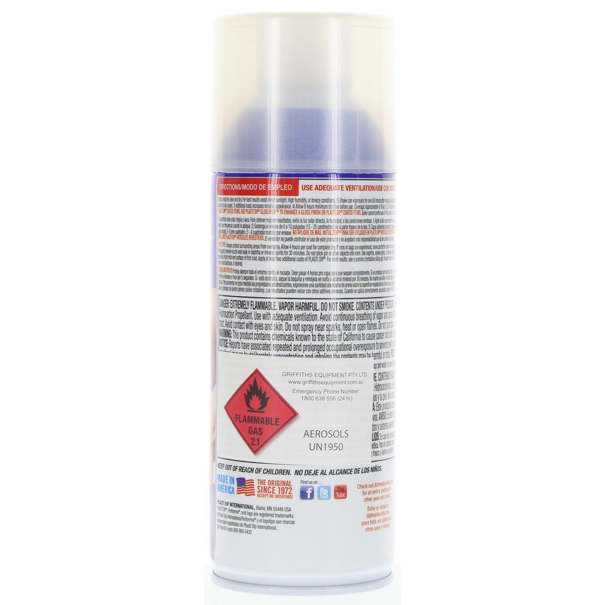 Plasti Dip Metalizer Aerosol Spray Silver Metal 450ml 11210