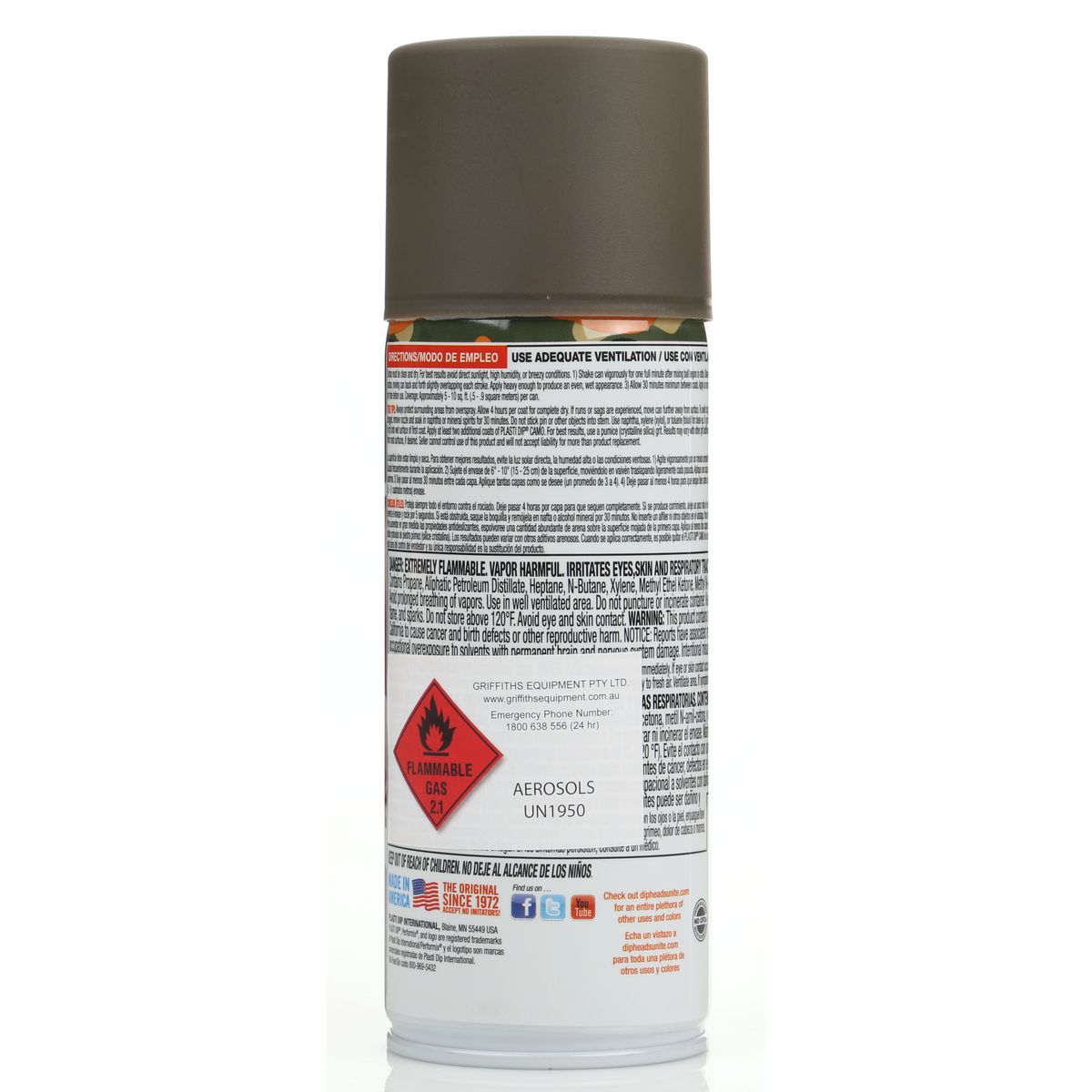 Plasti Dip Aerosol Spray Camo Green 450ml 11217