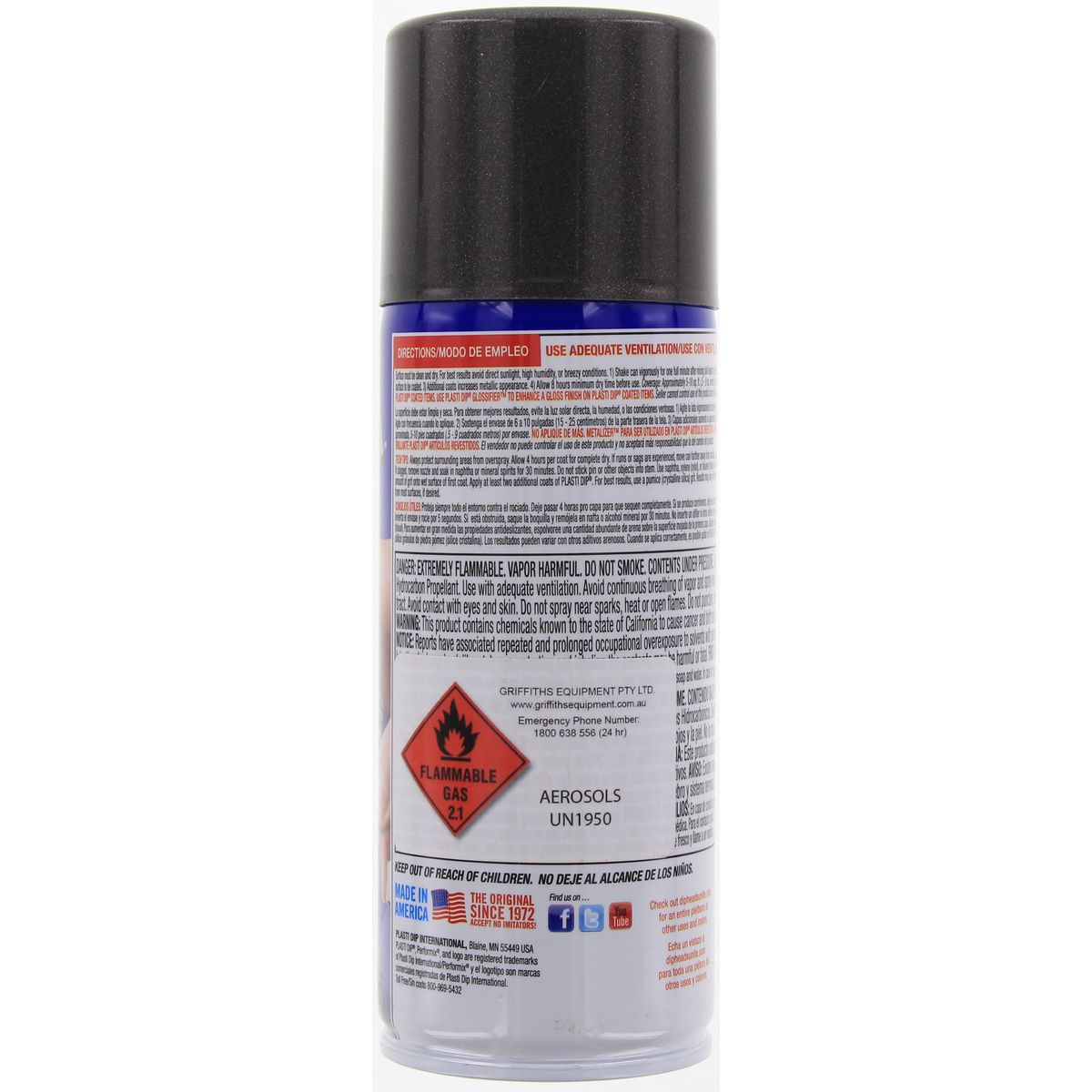 Plasti Dip Metalizer Aerosol Spray Graphite Metal 450ml 11287
