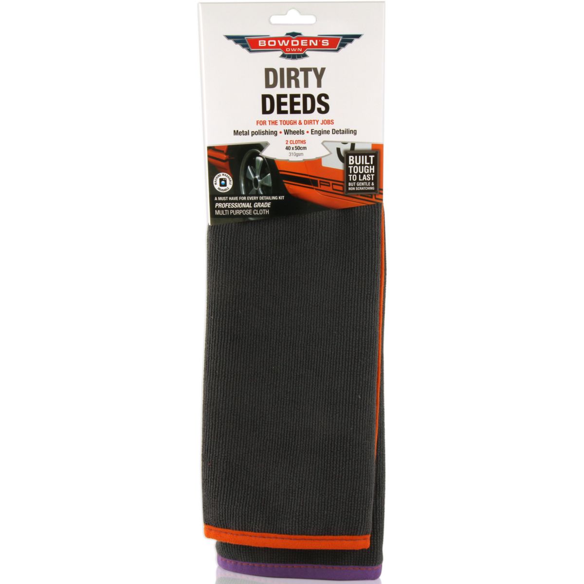 Bowden's Own Dirty Deeds Multi-Purpose Microfibre Cloth 2 Pack