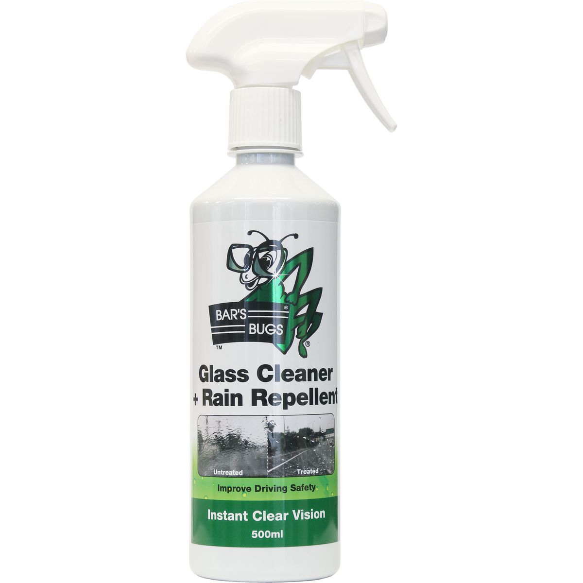 Bars Bugs Glass Cleaner With Rain Repellent 500ml BBGCWR500