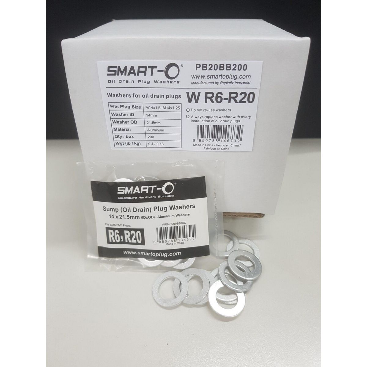 Smart-O Alloy Washer Suits R6R20 Sump Plug 20 Pack WR6-R20PB20