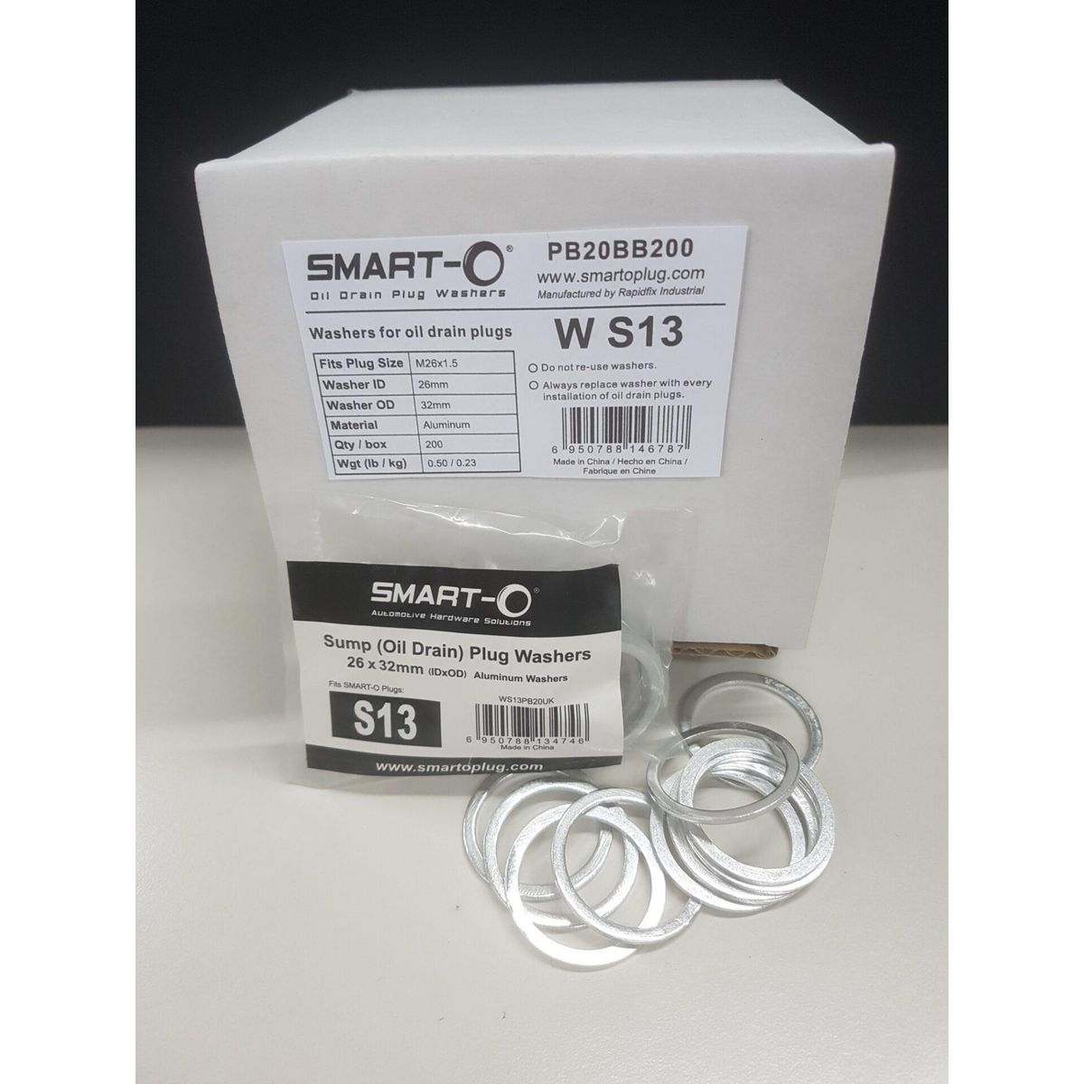 Smart-O Alloy Washer Suits S13 Sump Plug 20 Pack WS139PB20