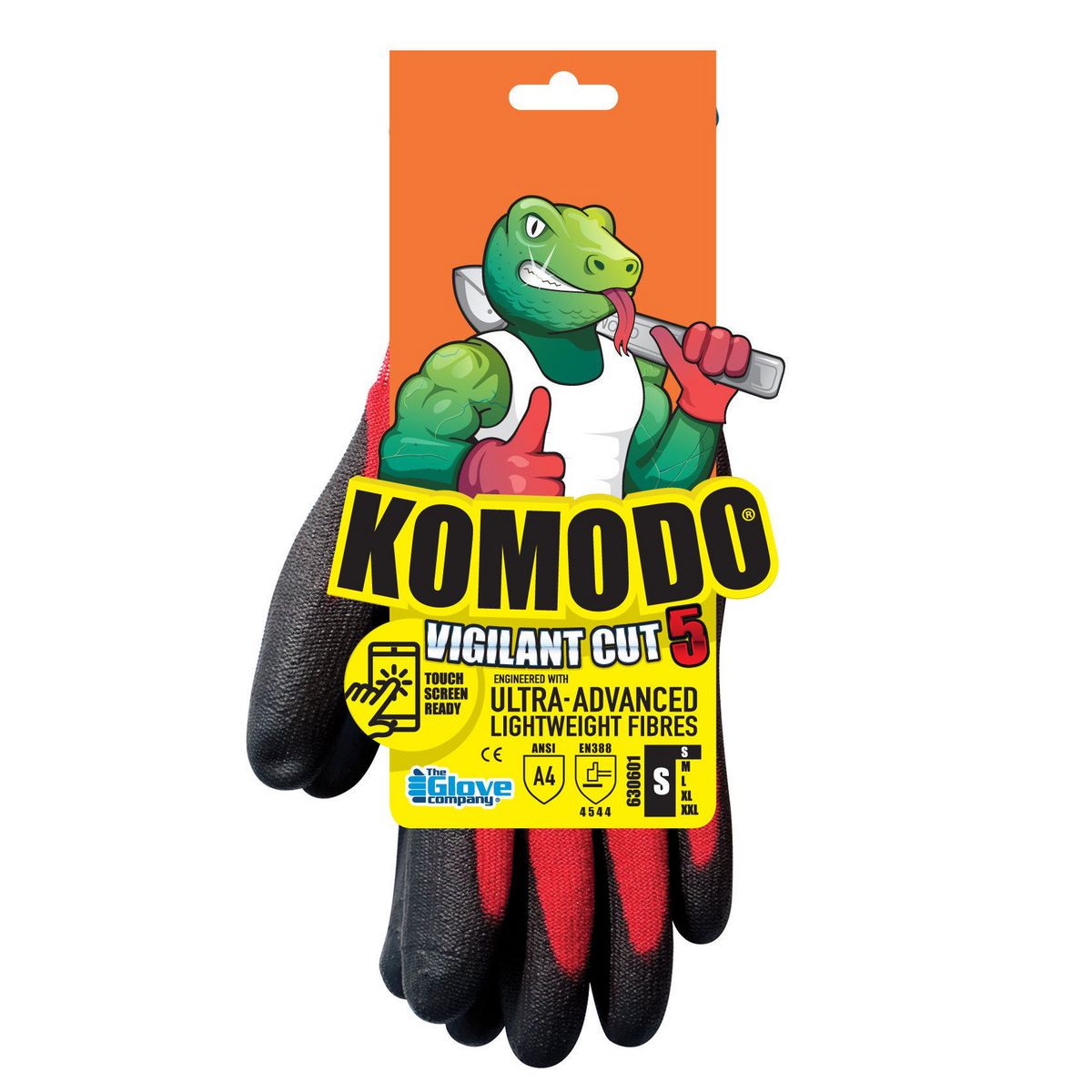 Komodo Vigilant Cut 5 Touch Screen Gloves Small 630601