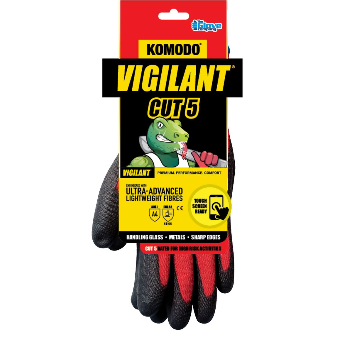 Komodo Vigilant Cut 5 Touch Screen Gloves Small 630601