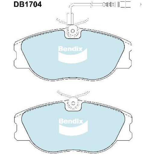 Bendix EURO Brake Pad Set Front DB1704 EURO+
