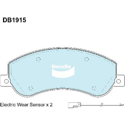 Bendix EURO Brake Pad Set Front DB1915 EURO+