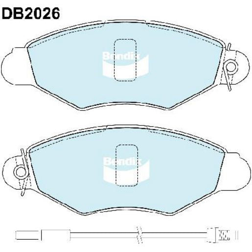 Bendix EURO Brake Pad Set Front DB2026 EURO+