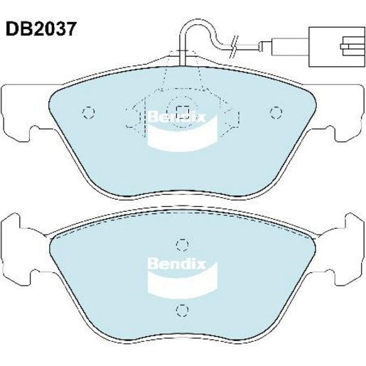 Bendix EURO Brake Pad Set Front DB2037 EURO+