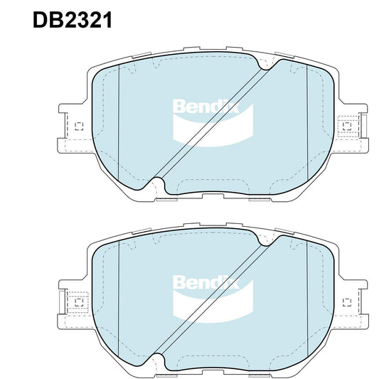 Bendix General CT Brake Pad Set Front DB2321 GCT