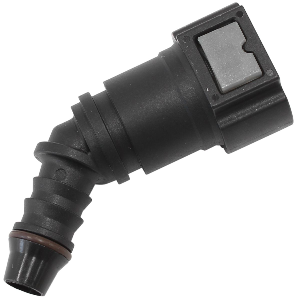 Aeroflow Push On 3/8" EFI Fitting To 3/8" / 9.65mm Barb 45Degree