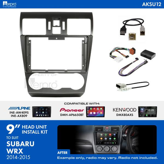Aerpro 9 Inch Install Kit To Suit Subaru Wrx 2014-2015 [Compatible With Pioneer, Kenwood & Alpine 9 Inch Head Units] AKSU12