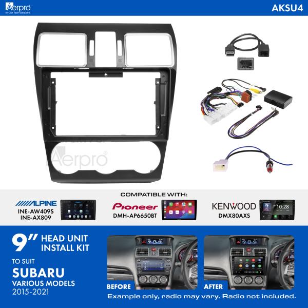 Aerpro 9 Inch Install Kit To Suit Subaru 2015-2021 [Compatible With Pioneer, Kenwood & Alpine 9 Inch Head Units] AKSU4