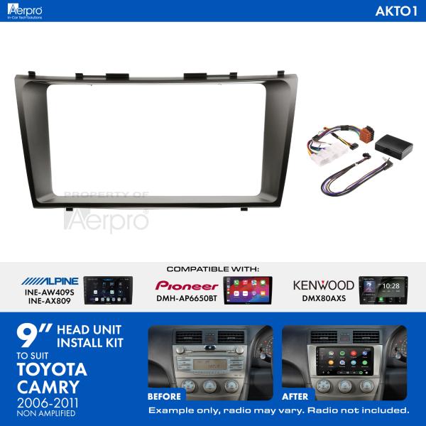 Aerpro 9 Inch Install Kit To Suit Toyota Camry 2006-2011 [Compatible With Pioneer, Kenwood & Alpine 9 Inch Head Units] AKTO1