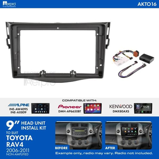 Aerpro 9 Inch Install Kit To Suit Toyota Rav4 2006-2011 [Compatible With Pioneer, Kenwood & Alpine 9 Inch Head Units] AKTO16