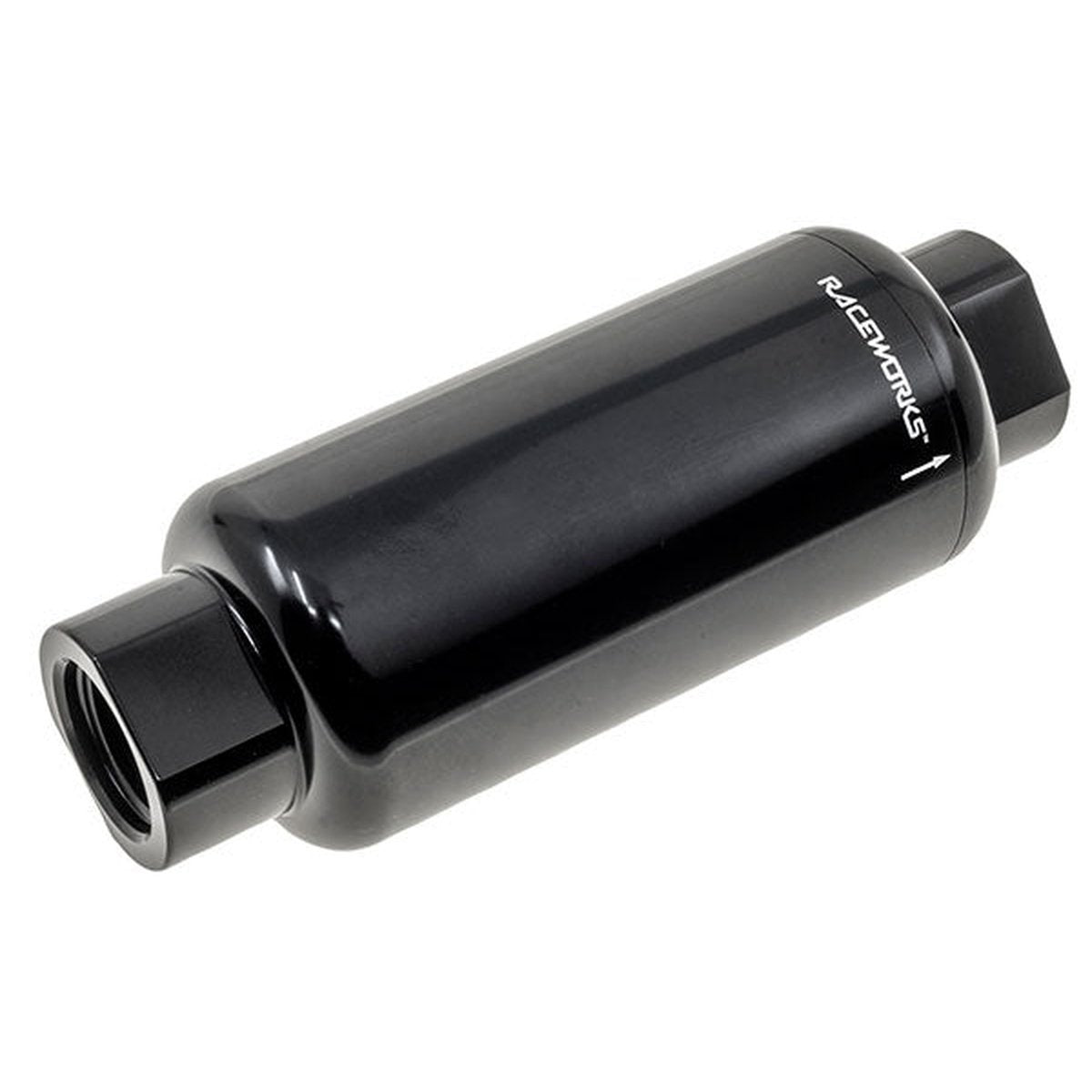 Raceworks An-10 Long Billet Fuel Filter Housing Od50mm Length 200mm