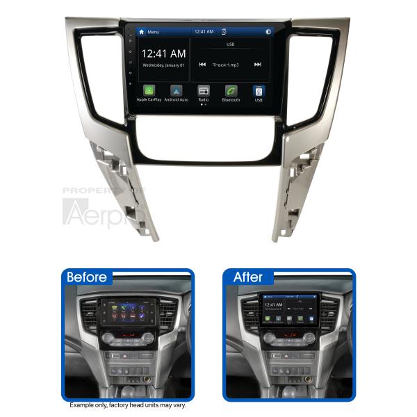 Aerpro 9In Multimedia Receiver To Suit Mitsubishi Triton (2019-On) - Auto Climate & 360 Camera Models AMMB30