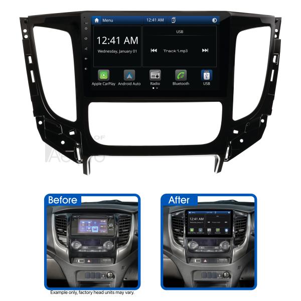 Aerpro 9In Multimedia Receiver To Suit Mitsubishi Triton (2016-2018) & Pajero Sport (2015-2019) - Auto Climate / Non-Amplified AMMB8