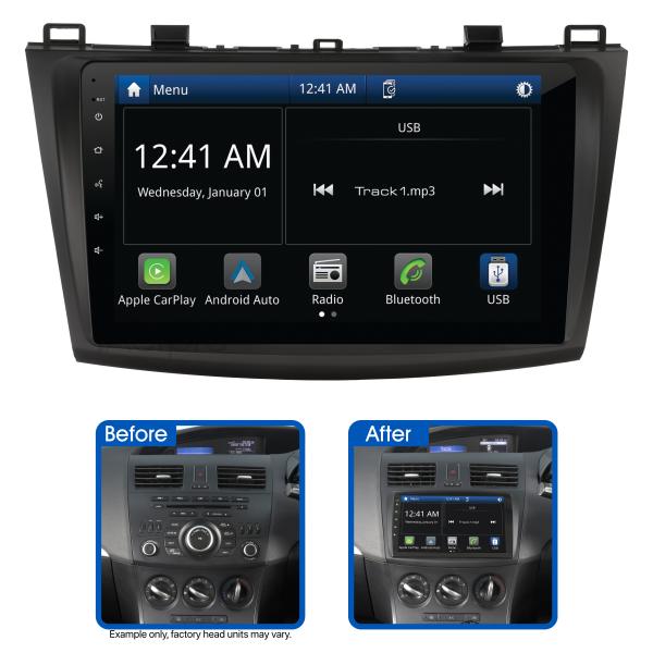 Aerpro 9In Multimedia Receiver To Suit Mazda 3 (2009-2013) - Non-Amplified AMMZ4