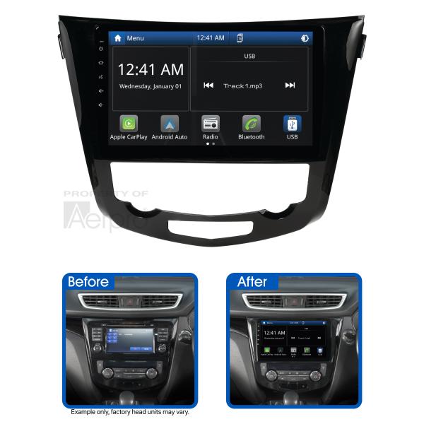 Aerpro 10In Multimedia Receiver To Suit Nissan Qashqai (2014-2019) & X-Trail (2014-On) - Sat Nav & 360 Camera Models AMNI1