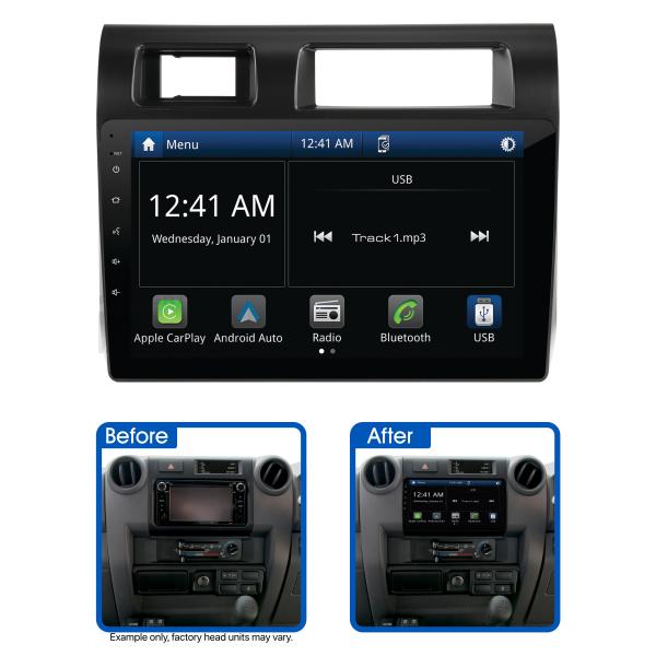 Aerpro 9In Multimedia Receiver To Suit Toyota Landcruiser 70 Series AMTO29