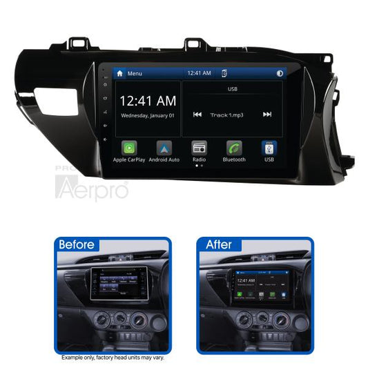 Aerpro 10In Multimedia Receiver To Suit Toyota Hilux (2020-On) - Jbl Amplified 360 Camera Models AMTO4