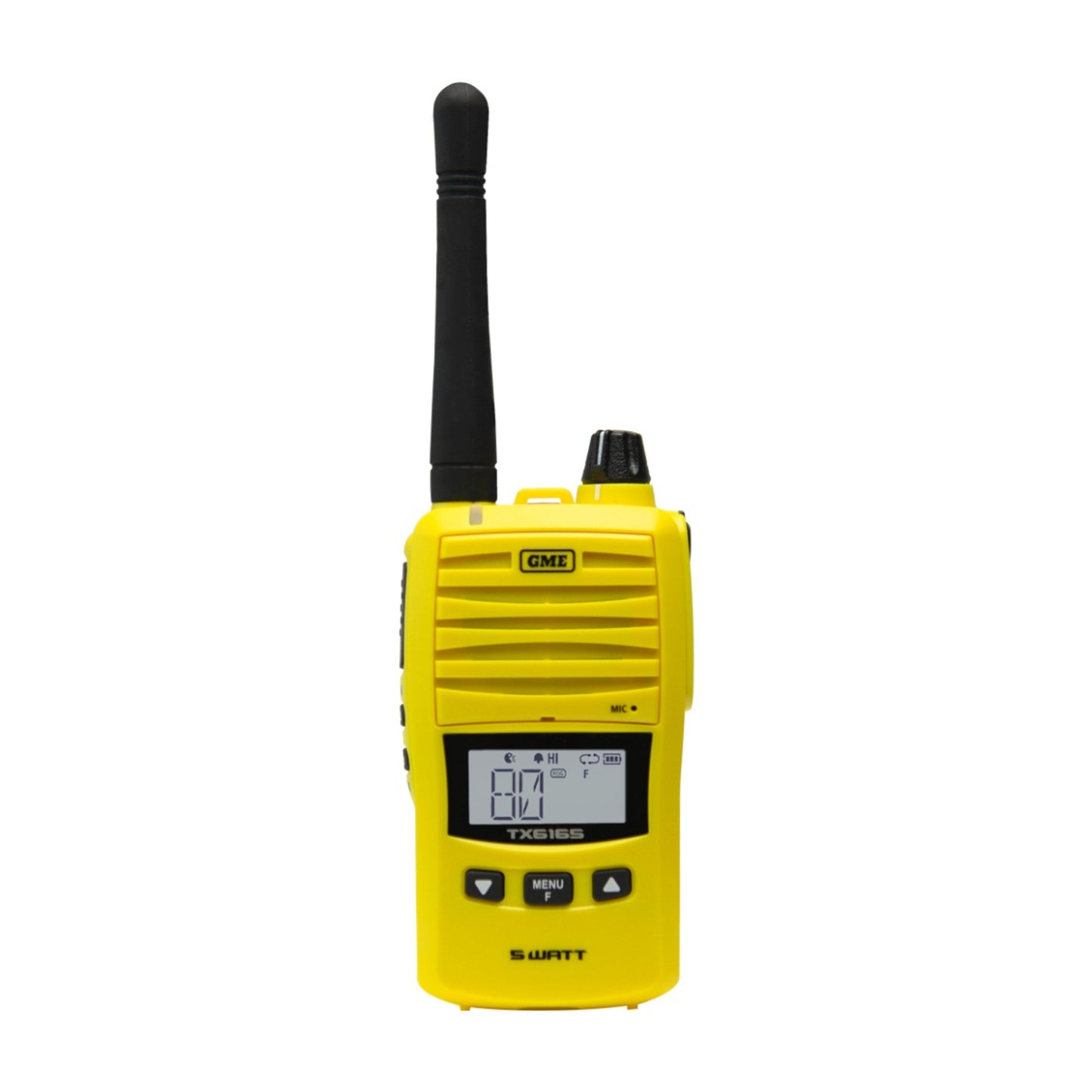 GME 5/1 Watt IP67 UHF CB Handheld Radio - Yellow TX6165XY