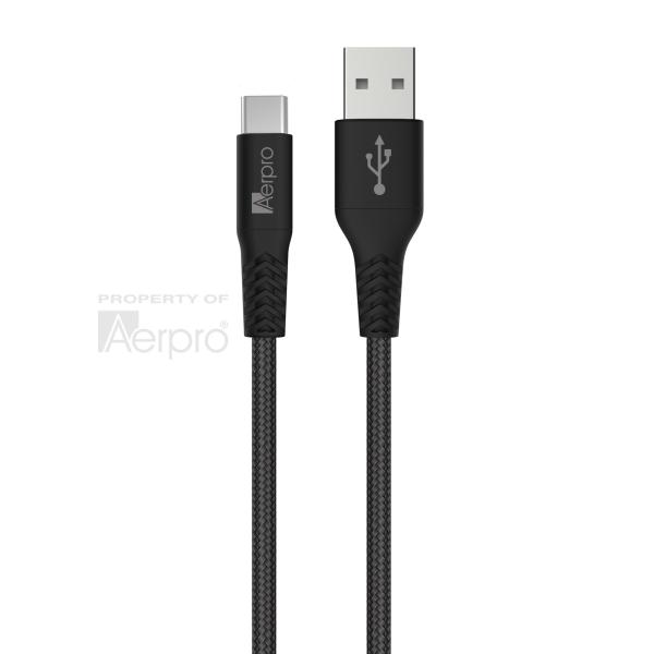 Aerpro Premium USB-C To USB-A Cable (30Cm / Black) APL405B