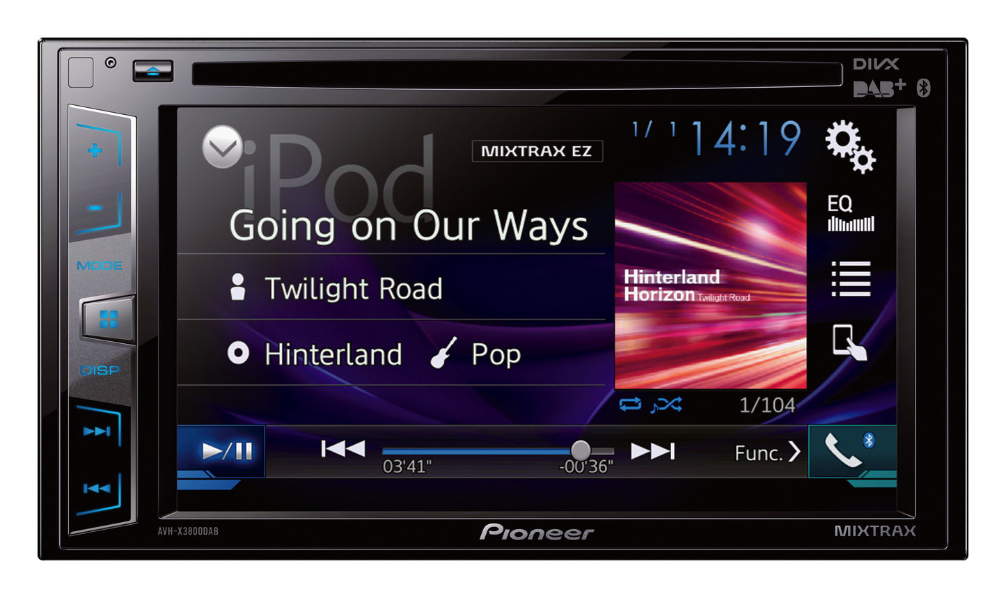 Pioneer 2 Din 6.2 DAB+ Ipod BT Usb AVHX3800DAB